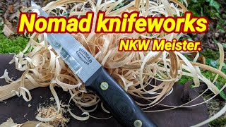 Nomad knifeworks NKW Meister knife  woodlore pro [upl. by Edson428]