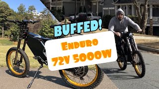 Enduro 72V 5000W Stealth Bomber Ebike Electric Bike Overview and Ride Aong [upl. by Pascoe]