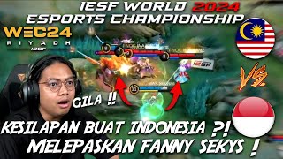 MALAYSIA VS INDONESIA SEMIFINALS MATCH 1 IESF WEC 2024 [upl. by Urbannal401]