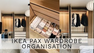 IKEA PAX WARDROBE  ORGANISATION  MINIMAL STYLE [upl. by Lerim]