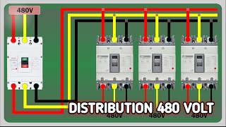 3 Phase 480 Volt MCCB Distribution Panel Wiring Diagram [upl. by Dikmen]