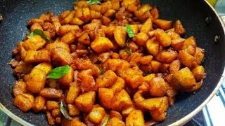 how to make spicy raw banana fry recipe [upl. by Anayt]