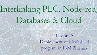 Lesson 7 Deployment of Nodered program in IBM Bluemix [upl. by Melessa]