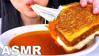 ASMR ULTIMATE GRILLED CHEESE SANDWICH with TOMATO SOUP MUKBANG EATING SOUNDS Eating Show ASMR Phan [upl. by Lymn]