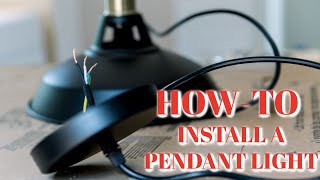 HOW TO INSTALL A PENDANT LIGHT  IKEA LIGHT  DIY [upl. by Chor]