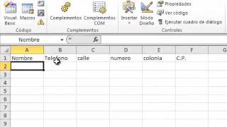 Creación de un formulario de captura de datos en excel VB [upl. by Annelise455]