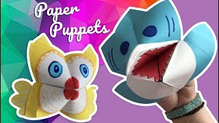 Marionetas de Papel León Búho y Tiburón 🦈🦁🦉BabyShark Chuladas Creativas [upl. by Can]