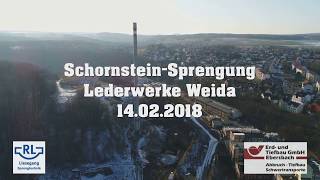 Schornstein Sprengung Weida 14022018 [upl. by Pernas]