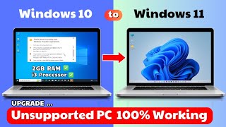 How to Install Windows 11 on UNSUPPORTED PC 2024  Windows 10 to Windows 11 Upgrade StepByStep [upl. by Enaelem518]