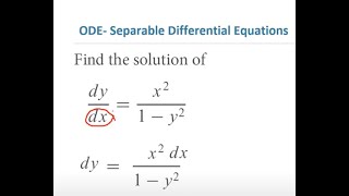 Solving a Separable ODE and Simple Example 3 [upl. by Reviere]