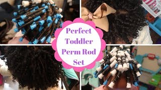 Perfect Perm Rod Set on Toddlers  Natural Hairstyles for Kids [upl. by Llehsor]