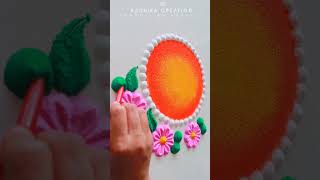 Easy Swastik Rangoli For DiwaliDhanteras 2024 rangoli dipawalirangoli shorts [upl. by Ttej]