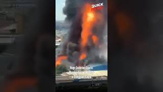 Huge Explosion Sparks Massive Fires at Factory in Dongguan China [upl. by Levona]