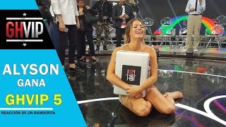 ALYSON GANA GRAN HERMANO VIP 5  Reacción de un banderita [upl. by Yllime]