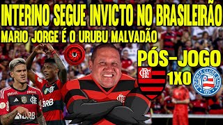 FLAMENGO VENCE BAHIA INTERINO SEGUE INVICTO NO BRASILEIRÃO MARIO JORGE É O URUBU MALVADÃO [upl. by Earazed]