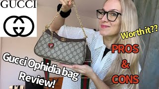 Gucci Ophidia small handbag Review What fits inside ways to wear what I love and dislike [upl. by Hibbs]