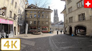 Old Town walk in Fribourg Switzerland  Spring【4K】SchweizSuisse [upl. by Aliac114]