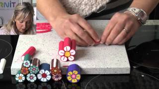 Polymer Clay Tutorials  How to make a flower cane [upl. by Saddler963]