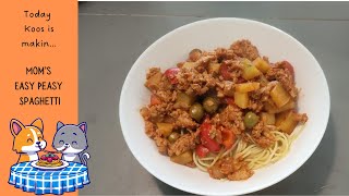 On our other channel  Moms Spaghetti Dish sort off  VEGAN [upl. by Arleta973]