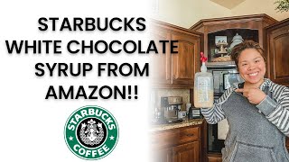 EXACT Starbucks White Chocolate Syrup Used for Coffee Drinks  Where to Buy on Amazon Shorts [upl. by Ylrak509]