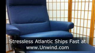 Stressless Atlantic Recliner by Ekornes Oxford Blue Paloma Leather [upl. by Dielu]