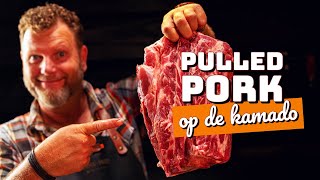 BOSTON BUTT op de kamado Pulled pork recept voor de BBQ [upl. by Tann]