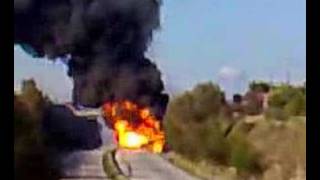 explosion from gas truck EGIO GREECE [upl. by Nnaytsirk]