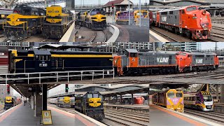 Spencer Street 2024 or Southern Cross 1984  Epic Morning with VR amp VLine Tangerine Liveries [upl. by Brosy]