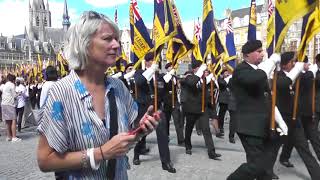 Royal British Legion GP90 Standard Bearers March towards The Menin Gate [upl. by Ahael]