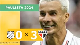 INTER DE LIMEIRA 0 X 3 SÃO PAULO  CAMPEONATO PAULISTA 2024 VEJA OS GOLS [upl. by Nnanaej]