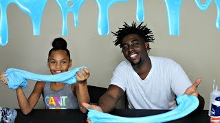 ILANI TEACHES ME TO MAKE SLIME DIY [upl. by Dearden]