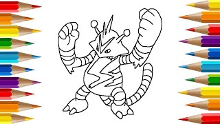 How to Draw Electabuzz  Pokemon 125 [upl. by Lanta]