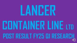 LANCER CONTAINER LINES LTDLATEST NEWS ON LANCER CONTAINER LTD NEWS ON LANCER CONTAINER LTD TODAY [upl. by Aziaf]