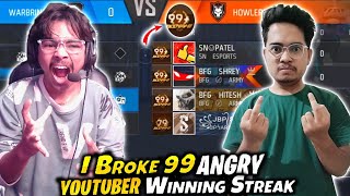 First Time Break 99 Winning Streak 😱Laka Gamer Vs Angry Youtuber 😡 गुस्सा हो गया [upl. by Haianeb]