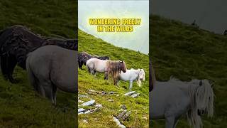 The many horses of the Welsh mountains ponies horsesofinstagram carneddau Wales horse wild [upl. by Nevsa]