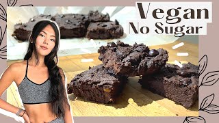 VEGAN BROWNIES  SUGAR FREE  GLUTEN FREE  VEGAN DESSERT FOR WEIGHT LOSS [upl. by Aseneg]