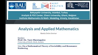 AAM Seminar  Regularization of IllPosed Inverse Problems [upl. by Tedmann]