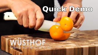 WUSTHOF Creme Ikon 6 Inch Chef Knife  Quick Demo [upl. by Oak]