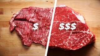 How To Cook A Cheap Steak Vs An Expensive Steak [upl. by Ahseina]