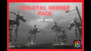 Low Poly Skeletal Horror Pack Preview Asset is now free [upl. by Nirot]