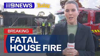 Man dies in house fire in Melbournes west  9 News Australia [upl. by Gomez28]