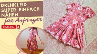 30 min Drehkleid nähen ✂ ohne Schnittmuster ✂ nähen für Anfänger [upl. by Inasah]