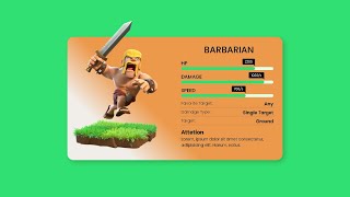 Character Bar Skill Using CSS amp HTML [upl. by Callahan224]