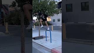 Skating a Bike Rack 🚲 skateboard ollie tonyhawk [upl. by Ateval]