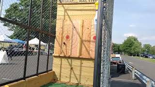 Bad Axe axe throwing on the Delaware [upl. by Ahseenak]