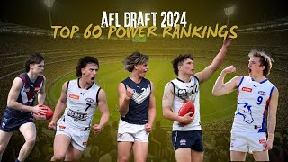 Top 60 Power Rankings  AFL Draft 2024 [upl. by Shugart]