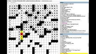 Wall Street Journal WSJ Crossword Puzzle 11092024 [upl. by Orpheus538]