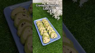 Cranberries Matcha Cookies recipe recipe sweet food fyp shortsviral trending cookies [upl. by Arrimat796]