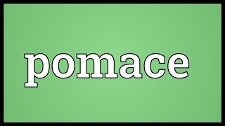 Pomace Meaning [upl. by Asoramla639]