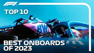 Top 10 Onboards Of The 2023 F1 Season  Qatar Airways [upl. by Ezalb]